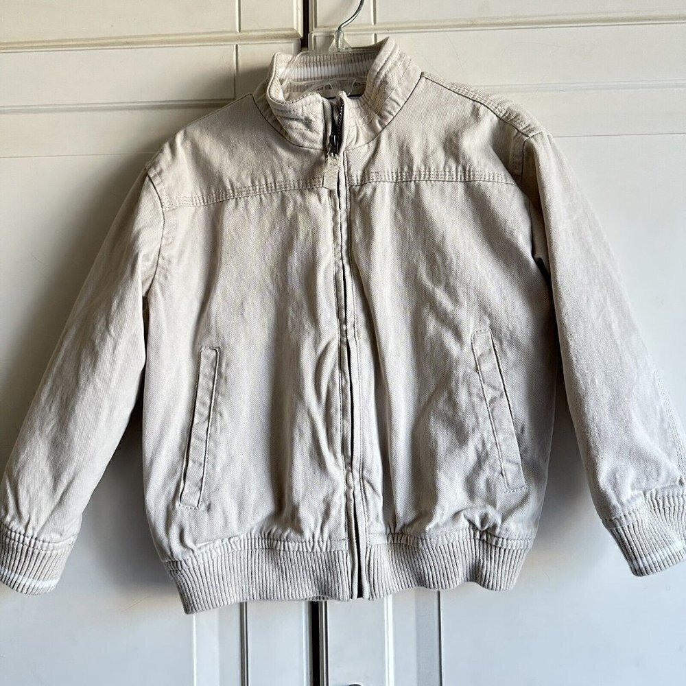 Kitestrings‎ by Hartstrings Boys 4 Khaki Tan Beige Cotton Spring Jacket Coat